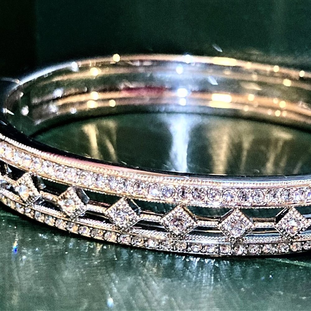 Eliot Danori New CZ Silver Bangle Bracelet